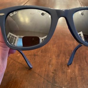 Ray Ban Blue mirrored wayfarers